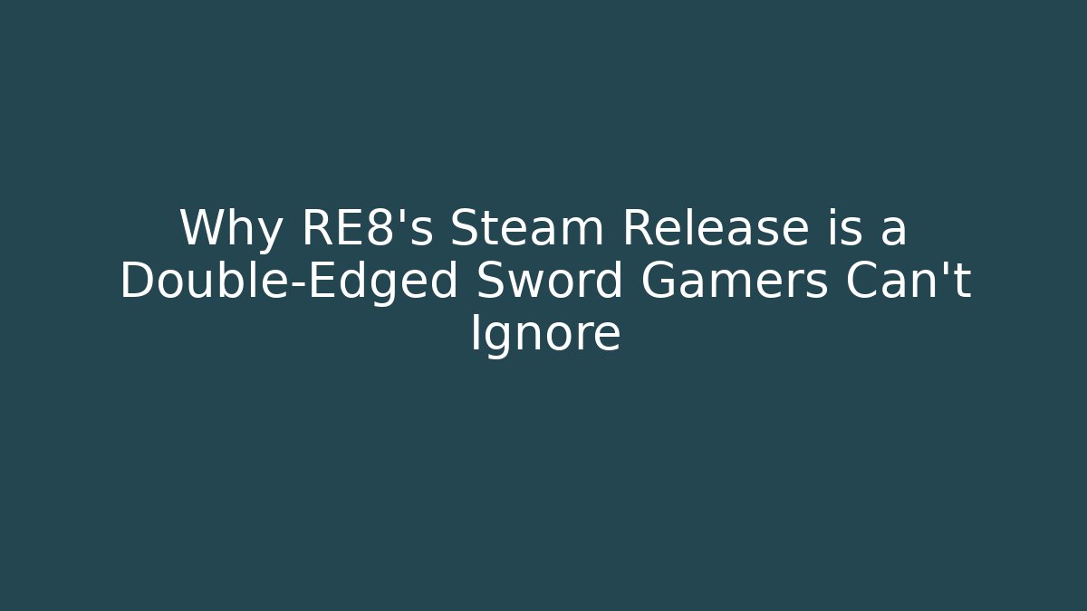 Why RE8's Steam Release is a Double-Edged Sword Gamers Can't Ignore