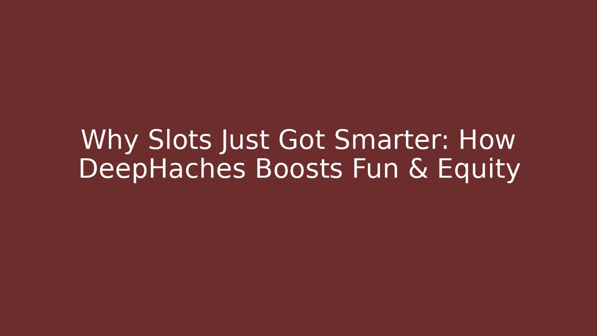 Why Slots Just Got Smarter: How DeepHaches Boosts Fun & Equity - Felix Cat Insurance