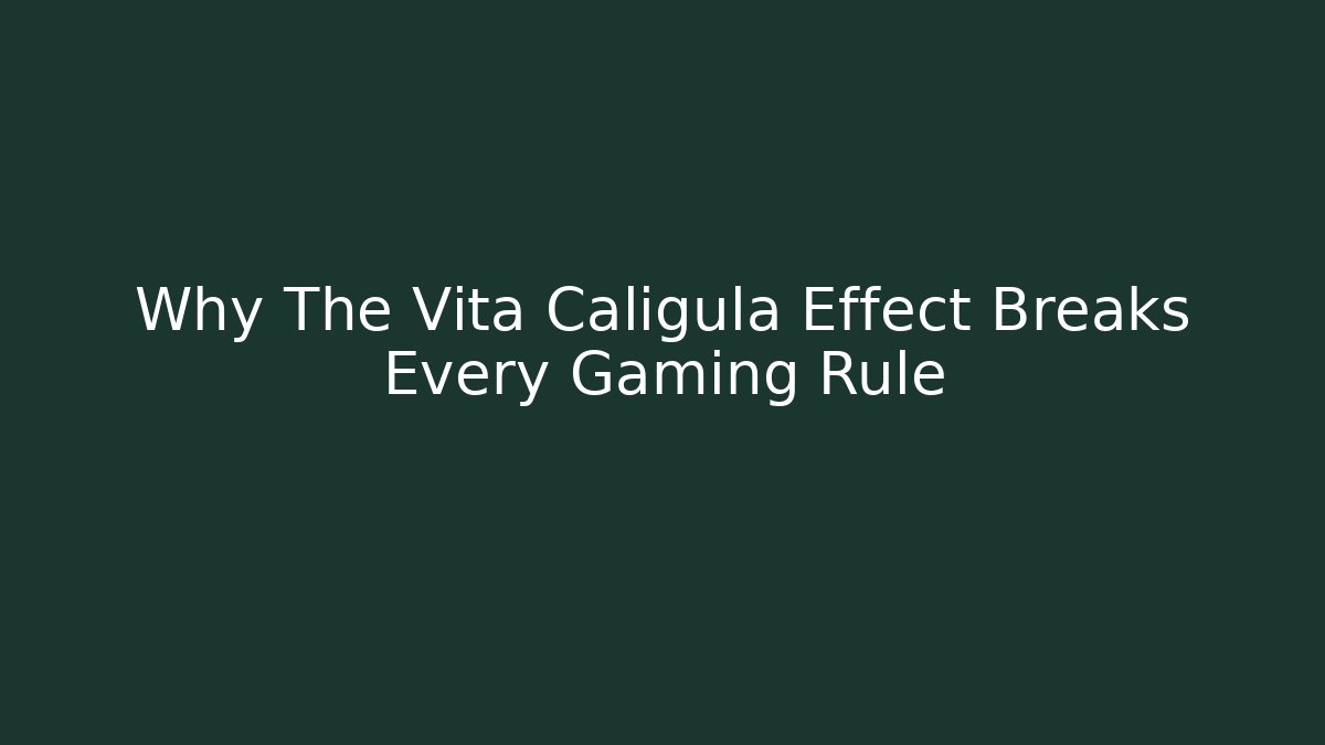 Why The Vita Caligula Effect Breaks Every Gaming Rule