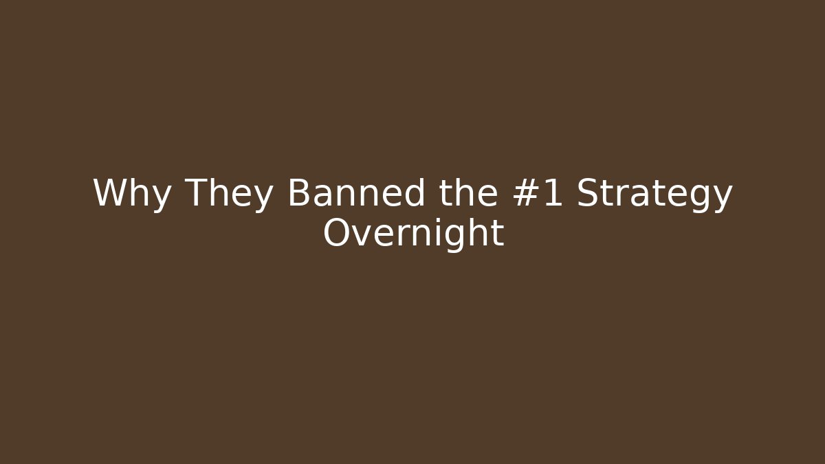 Why They Banned the #1 Strategy Overnight - Felix Cat Insurance
