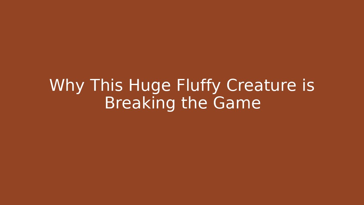 Why This Huge Fluffy Creature is Breaking the Game - Felix Cat Insurance