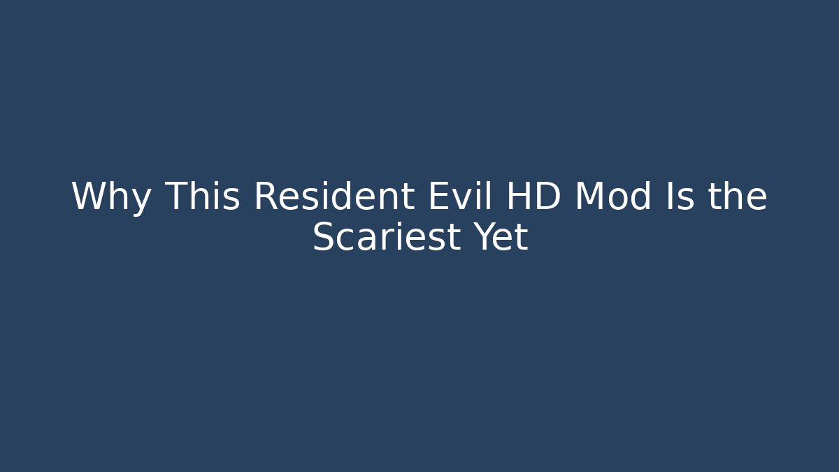 Why This Resident Evil HD Mod Is the Scariest Yet - Felix Cat Insurance