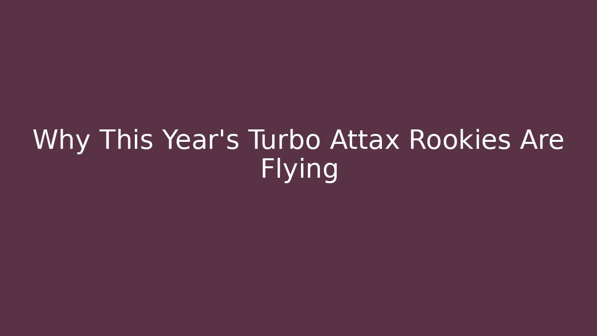 Why This Year’s Turbo Attax Rookies Are Flying