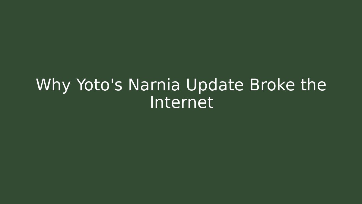 Why Yoto's Narnia Update Broke the Internet