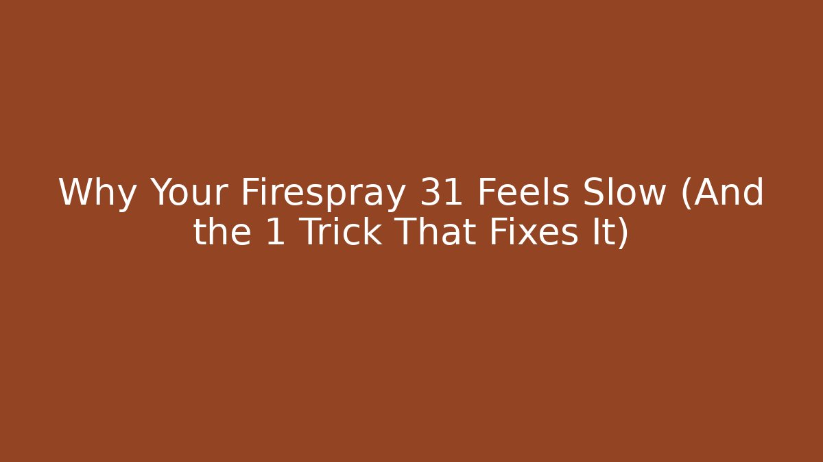 Why Your Firespray 31 Feels Slow (And the 1 Trick That Fixes It) - Felix Cat Insurance