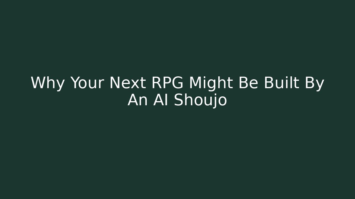 Why Your Next RPG Might Be Built By An AI Shoujo