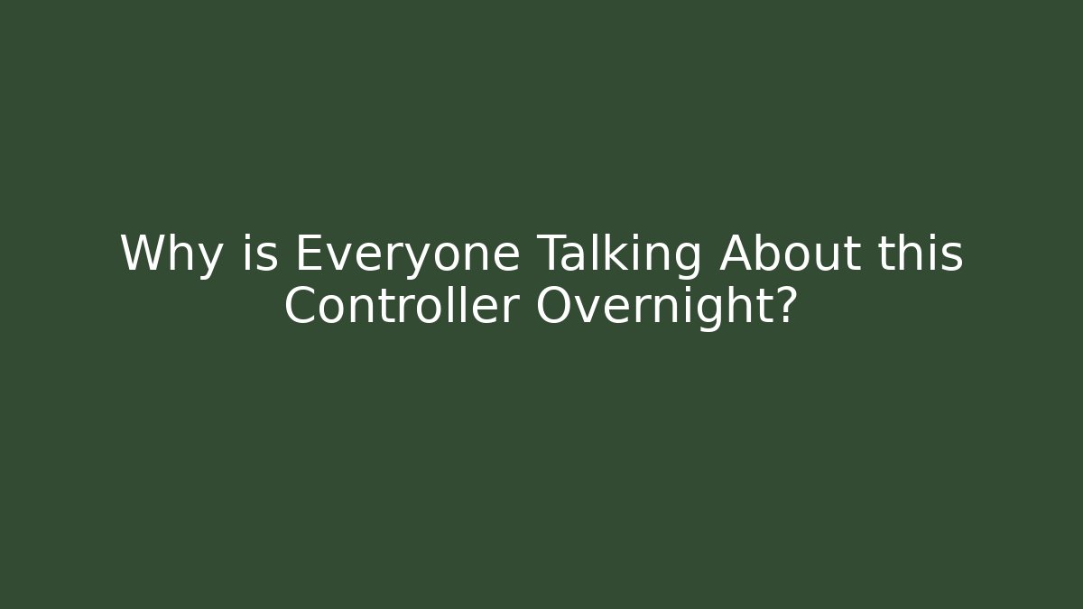 Why is Everyone Talking About this Controller Overnight?
