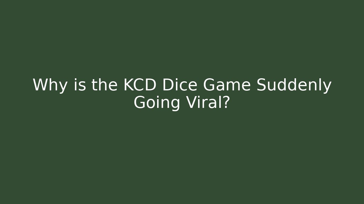 Why is the KCD Dice Game Suddenly Going Viral? - Felix Cat Insurance