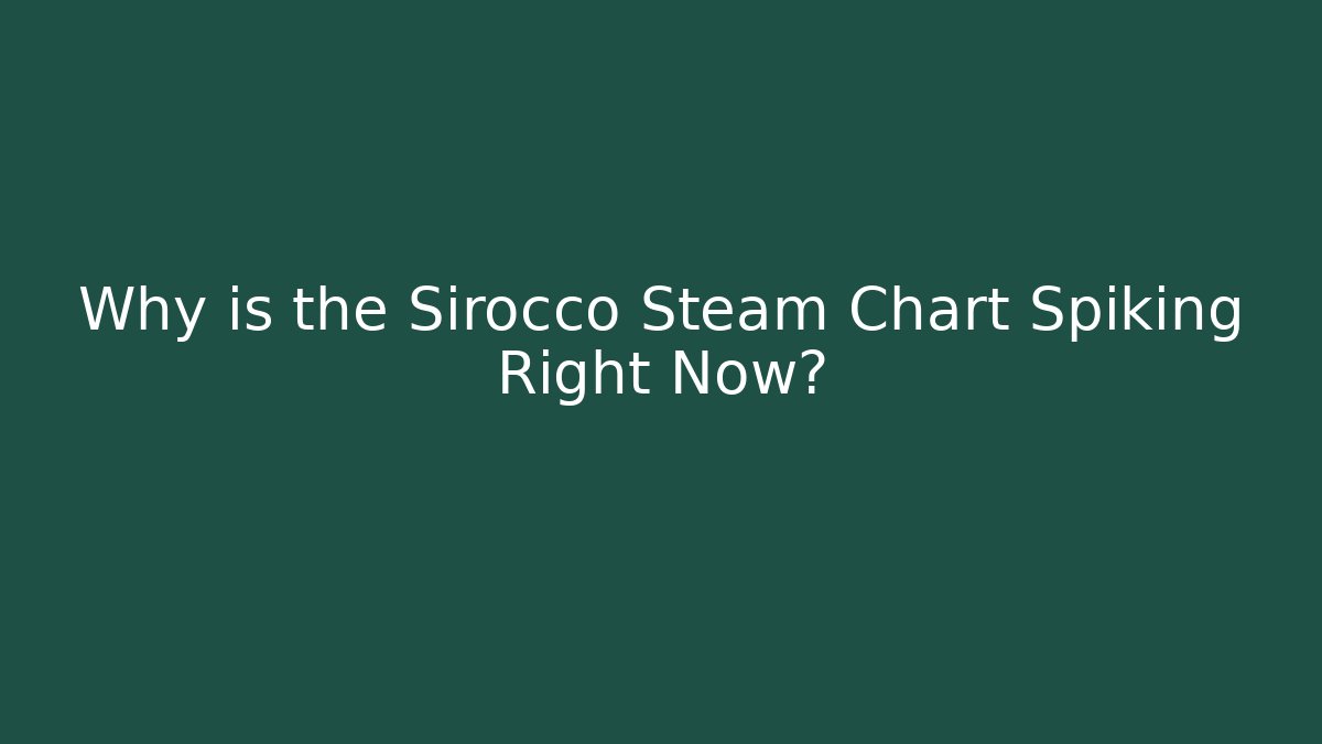 Why is the Sirocco Steam Chart Spiking Right Now?
