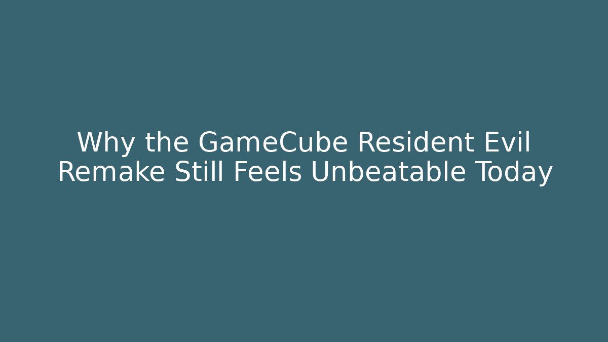 Why the GameCube Resident Evil Remake Still Feels Unbeatable Today