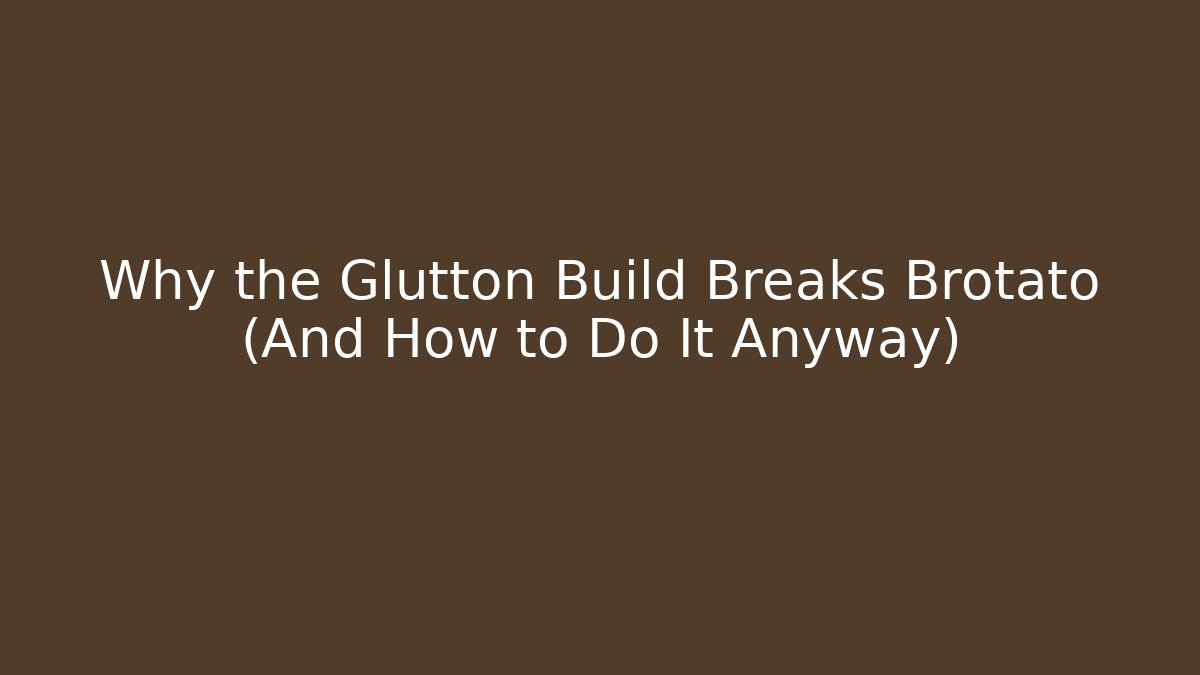 Why the Glutton Build Breaks Brotato (And How to Do It Anyway)