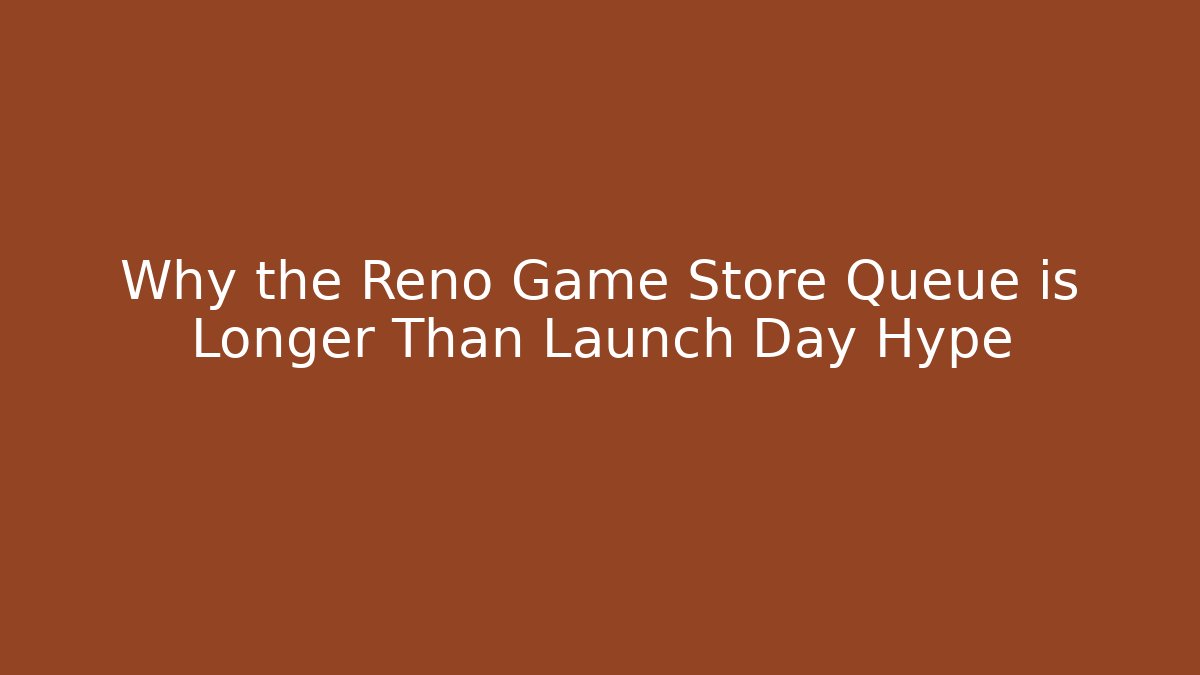 Why the Reno Game Store Queue is Longer Than Launch Day Hype - Felix Cat Insurance