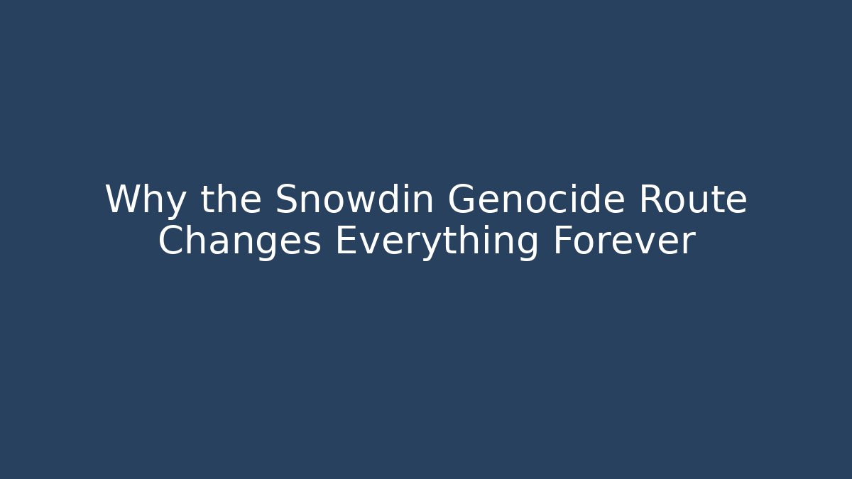 Why the Snowdin Genocide Route Changes Everything Forever - Felix Cat Insurance