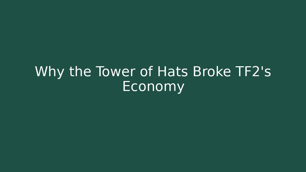 Why the Tower of Hats Broke TF2's Economy