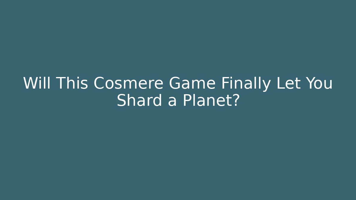 Will This Cosmere Game Finally Let You Shard a Planet?