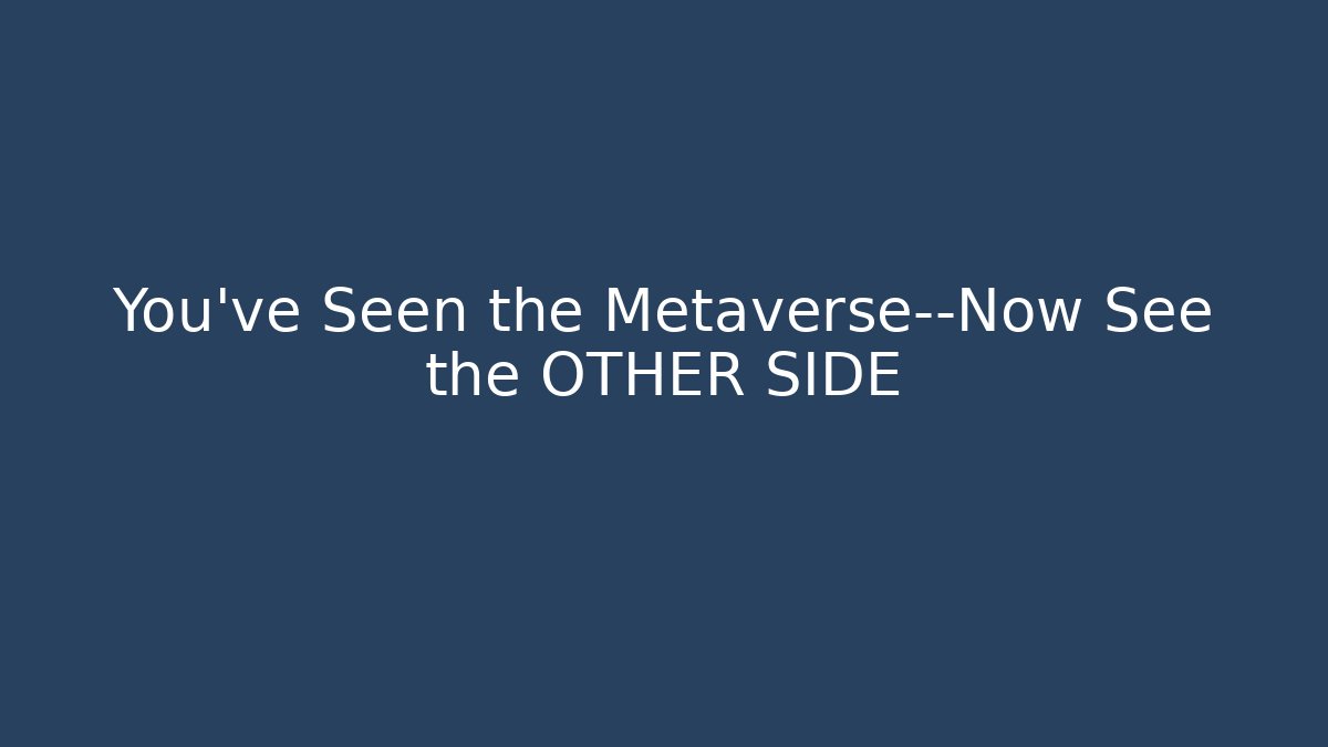 You’ve Seen the Metaverse—Now See the OTHER SIDE - Felix Cat Insurance