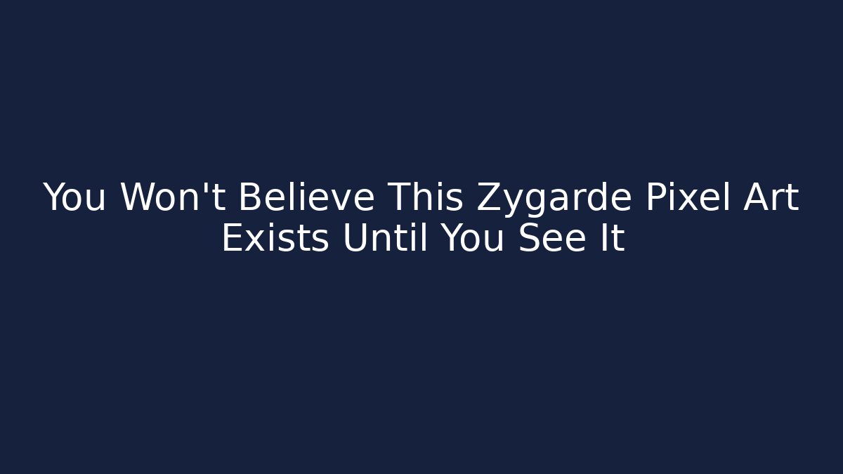 You Won’t Believe This Zygarde Pixel Art Exists Until You See It