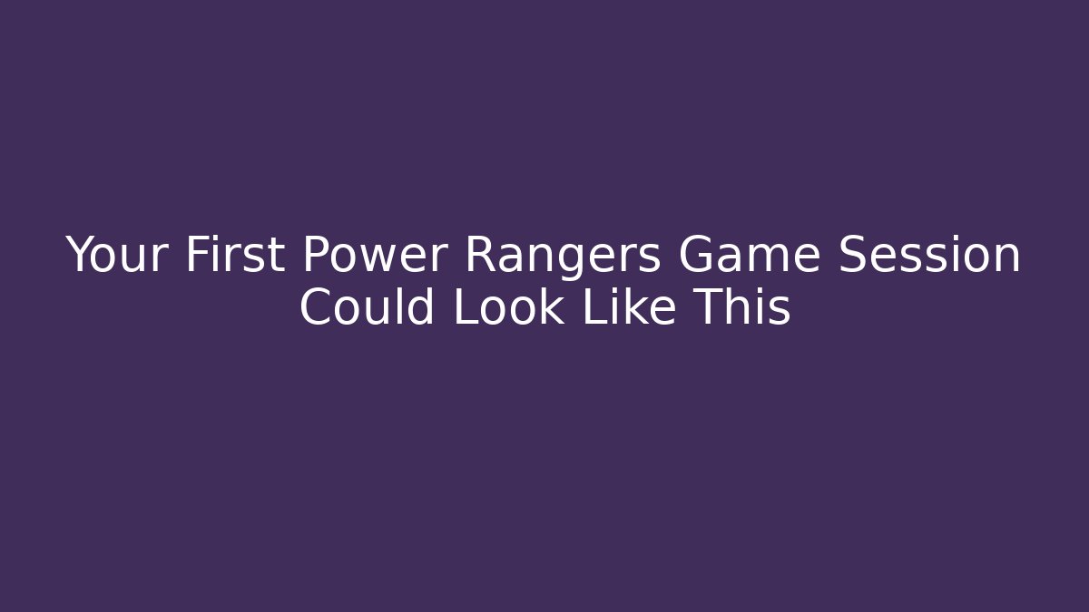 Your First Power Rangers Game Session Could Look Like This - Felix Cat Insurance
