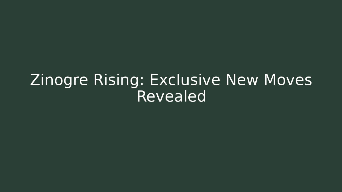 Zinogre Rising: Exclusive New Moves Revealed
