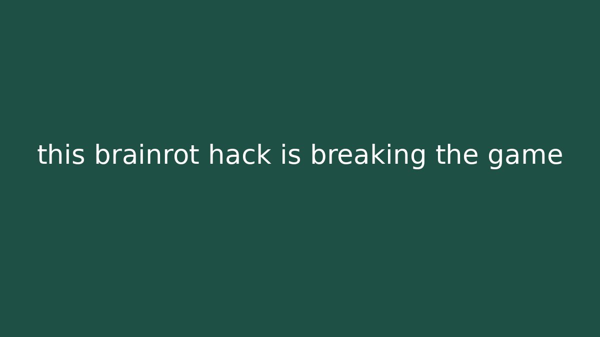 this brainrot hack is breaking the game